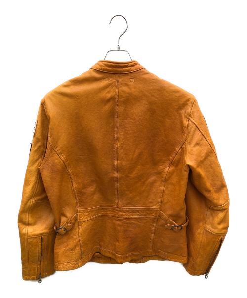 AVIREX（アヴィレックス）AVIREX (アヴィレックス) シングルライダースジャケット キャメル サイズ:Lの古着・服飾アイテム
