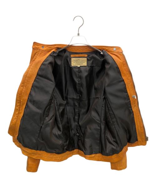 AVIREX（アヴィレックス）AVIREX (アヴィレックス) シングルライダースジャケット キャメル サイズ:Lの古着・服飾アイテム