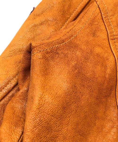 AVIREX（アヴィレックス）AVIREX (アヴィレックス) シングルライダースジャケット キャメル サイズ:Lの古着・服飾アイテム