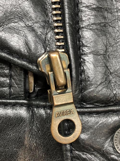 AVIREX（アヴィレックス）AVIREX (アヴィレックス) シングルライダースジャケット　Y2K ブラック サイズ:Mの古着・服飾アイテム