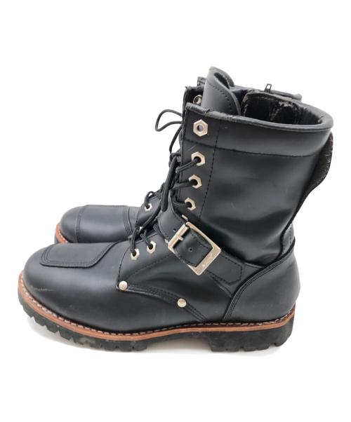 AVIREX（アヴィレックス）AVIREX (アヴィレックス) バイカーブーツ ブラック サイズ:26.5cmの古着・服飾アイテム