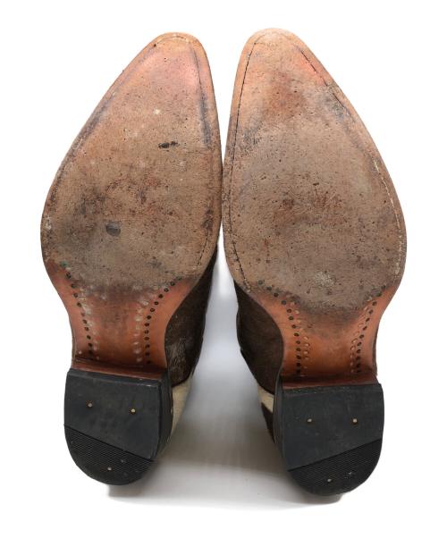 RANCHO（RANCHO）RANCHO (RANCHO) ウェスタンブーツ ブラウン サイズ:27cmの古着・服飾アイテム