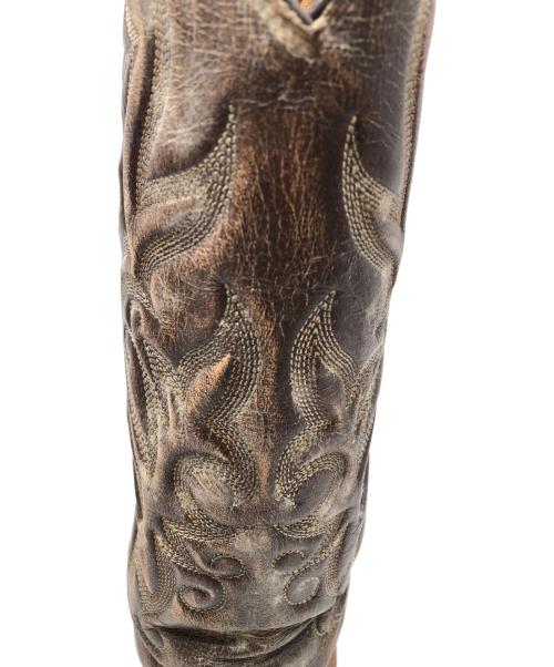 RANCHO（RANCHO）RANCHO (RANCHO) ウェスタンブーツ ブラウン サイズ:27cmの古着・服飾アイテム