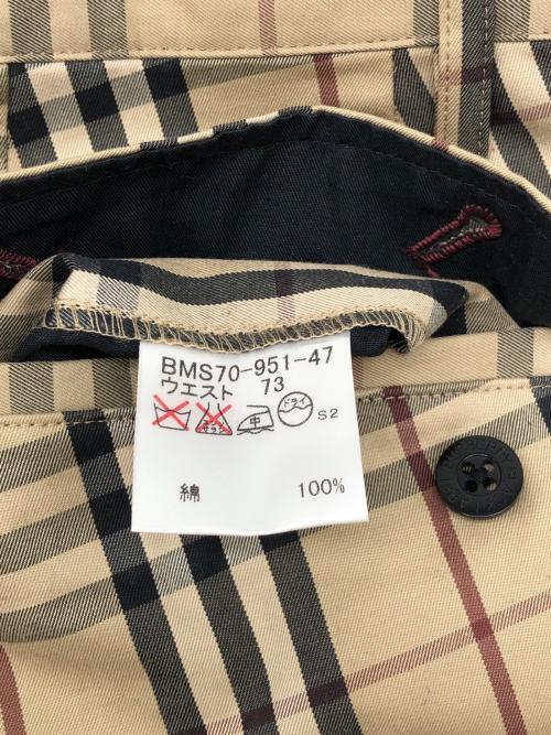 BURBERRY BLACK LABEL（バーバリーブラックレーベル）BURBERRY BLACK LABEL (バーバリーブラックレーベル) チェックハーフパンツ ブラウン サイズ:W73の古着・服飾アイテム