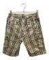 BURBERRY BLACK LABEL (バーバリーブラックレーベル) チェックハーフパンツ ブラウン サイズ:W73：10000円