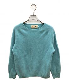 Harley of SCOTLAND（ハーレーオブスコットランド）の古着「厚手ニット　別注RHC」｜スカイブルー