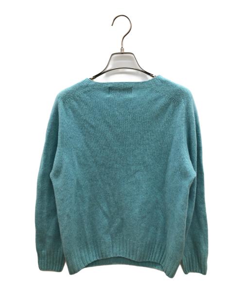 Harley of SCOTLAND（ハーレーオブスコットランド）Harley of SCOTLAND (ハーレーオブスコットランド) 厚手ニット　別注RHC スカイブルー サイズ:36の古着・服飾アイテム