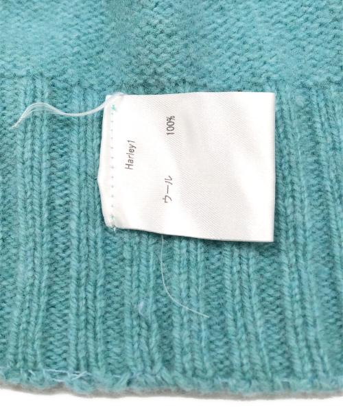 Harley of SCOTLAND（ハーレーオブスコットランド）Harley of SCOTLAND (ハーレーオブスコットランド) 厚手ニット　別注RHC スカイブルー サイズ:36の古着・服飾アイテム
