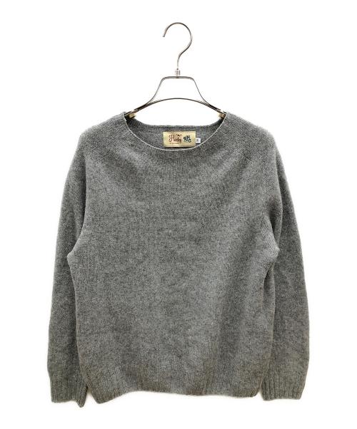 Harley of SCOTLAND（ハーレーオブスコットランド）Harley of SCOTLAND (ハーレーオブスコットランド) 厚手ニット　別注RHC グレー サイズ:36の古着・服飾アイテム