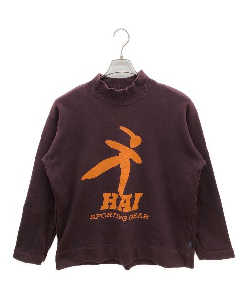 HAI SPORTING GEAR（ハイスポーツギア）HAI SPORTING GEAR (ハイスポーツギア) 80sモックネックスウェット  古着 ボルドー サイズ:Mの古着・服飾アイテム
