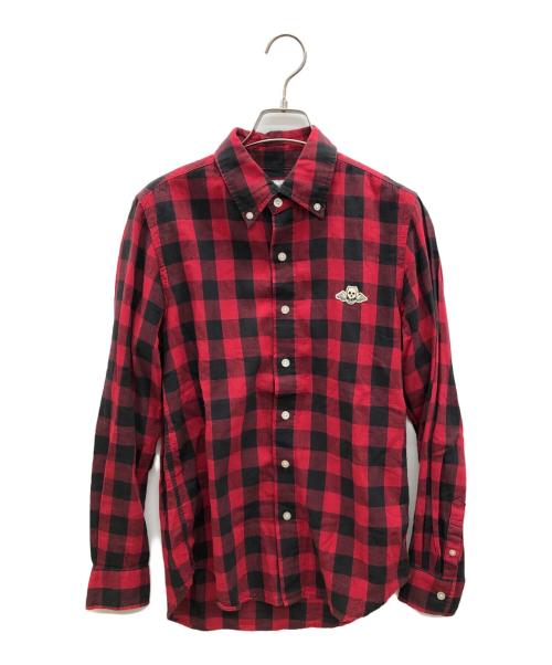 WACKO MARIA（ワコマリア）WACKO MARIA (ワコマリア) ブロックチェックシャツ レッド×ブラック サイズ:Sの古着・服飾アイテム