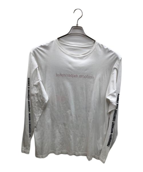 uniform experiment（ユニフォームエクスペリメント）uniform experiment (ユニフォームエクスペリメント) 長袖カットソー ホワイト サイズ:3の古着・服飾アイテム