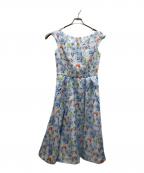 And Coutureアンドクチュール）の古着「ノースリーブ・キャミソールワンピース」｜ホワイト×ブルー