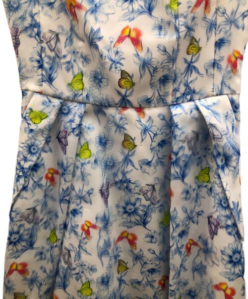 And Couture（アンドクチュール）And Couture (アンドクチュール) ノースリーブ・キャミソールワンピース ホワイト×ブルー サイズ:	SIZE M (38)の古着・服飾アイテム