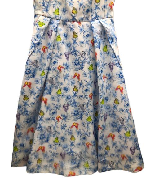 And Couture（アンドクチュール）And Couture (アンドクチュール) ノースリーブ・キャミソールワンピース ホワイト×ブルー サイズ:	SIZE M (38)の古着・服飾アイテム