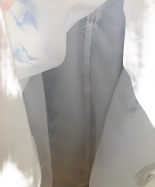 And Couture（アンドクチュール）And Couture (アンドクチュール) ノースリーブ・キャミソールワンピース ホワイト×ブルー サイズ:	SIZE M (38)の古着・服飾アイテム