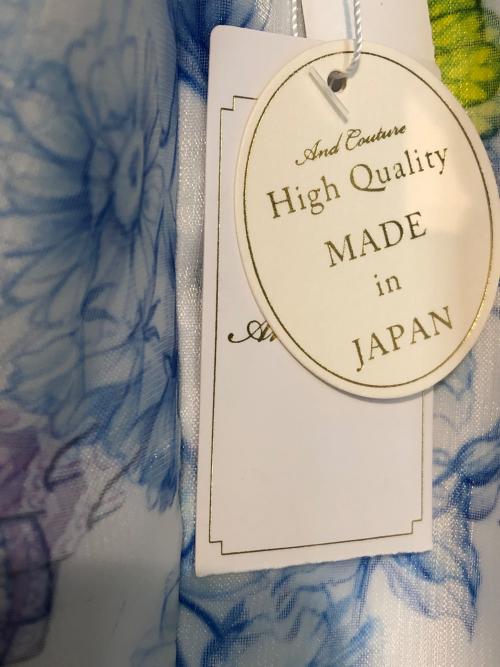 And Couture（アンドクチュール）And Couture (アンドクチュール) ノースリーブ・キャミソールワンピース ホワイト×ブルー サイズ:	SIZE M (38)の古着・服飾アイテム