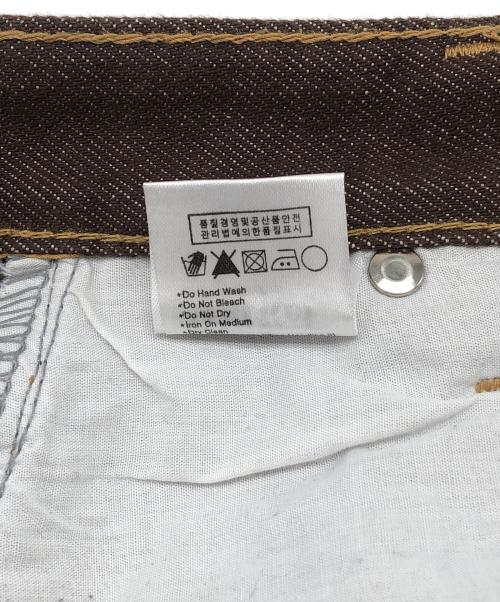 WAIKEI（ワイケイ）WAIKEI (ワイケイ) デニムパンツ ブラウン×ネイビー サイズ:Lの古着・服飾アイテム