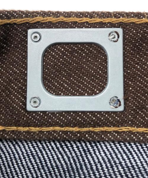 WAIKEI（ワイケイ）WAIKEI (ワイケイ) デニムパンツ ブラウン×ネイビー サイズ:Lの古着・服飾アイテム