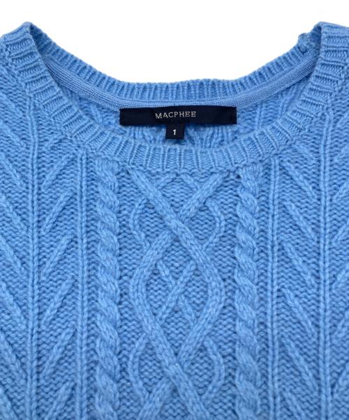 MACPHEE（マカフィー）MACPHEE (マカフィー) 厚手ニット スカイブルー サイズ:1の古着・服飾アイテム
