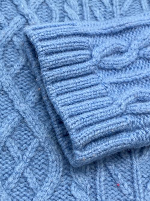 MACPHEE（マカフィー）MACPHEE (マカフィー) 厚手ニット スカイブルー サイズ:1の古着・服飾アイテム