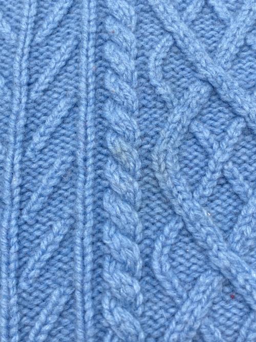 MACPHEE（マカフィー）MACPHEE (マカフィー) 厚手ニット スカイブルー サイズ:1の古着・服飾アイテム