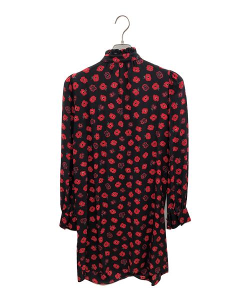 Kate Spade（ケイトスペード）Kate Spade (ケイトスペード) 長袖ワンピース レッド×ブラック サイズ:XSの古着・服飾アイテム