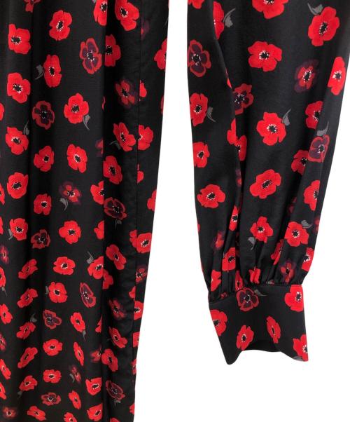 Kate Spade（ケイトスペード）Kate Spade (ケイトスペード) 長袖ワンピース レッド×ブラック サイズ:XSの古着・服飾アイテム