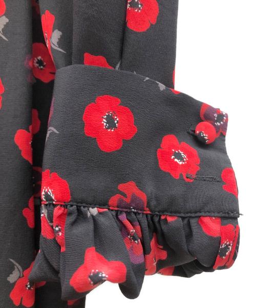 Kate Spade（ケイトスペード）Kate Spade (ケイトスペード) 長袖ワンピース レッド×ブラック サイズ:XSの古着・服飾アイテム