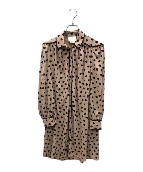 Kate Spade（ケイトスペード）Kate Spade (ケイトスペード) 長袖ワンピース ベージュ サイズ:XSの古着・服飾アイテム