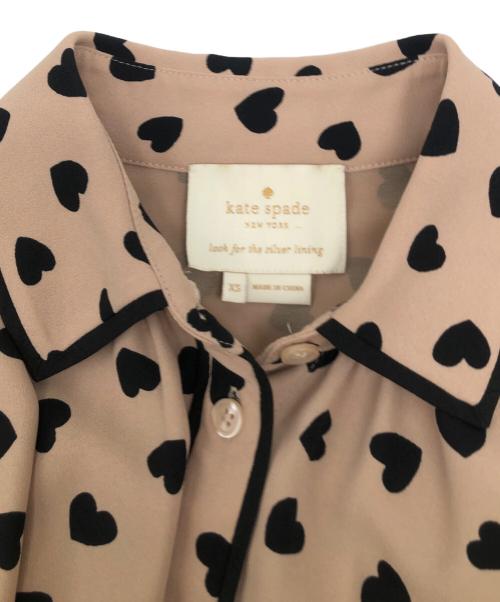 Kate Spade（ケイトスペード）Kate Spade (ケイトスペード) 長袖ワンピース ベージュ サイズ:XSの古着・服飾アイテム