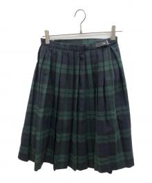 O'NEIL OF DUBLIN（オニールオブダブリン）の古着「チェックウールスカート」｜グリーン