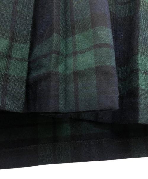 O'NEIL OF DUBLIN（オニールオブダブリン）O'NEIL OF DUBLIN (オニールオブダブリン) チェックウールスカート グリーン サイズ:38の古着・服飾アイテム