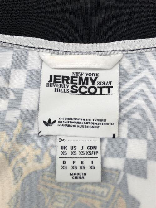 adidas（アディダス）adidas (アディダス) JEREMY SCOTT (ジェレミー スコット) MA-1ジャケット ホワイト×ブラック サイズ:XSの古着・服飾アイテム