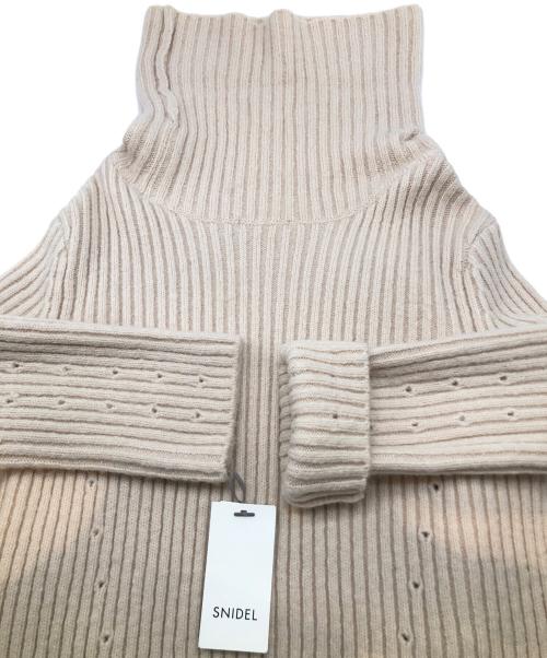 Snidel（スナイデル）Snidel (スナイデル) ニットワンピース ベージュ サイズ:Fの古着・服飾アイテム