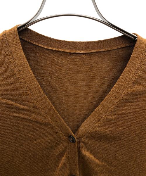 MUSE（ミューズ）MUSE (ミューズ) 薄手カーディガン ブラウン サイズ:記載なしの古着・服飾アイテム