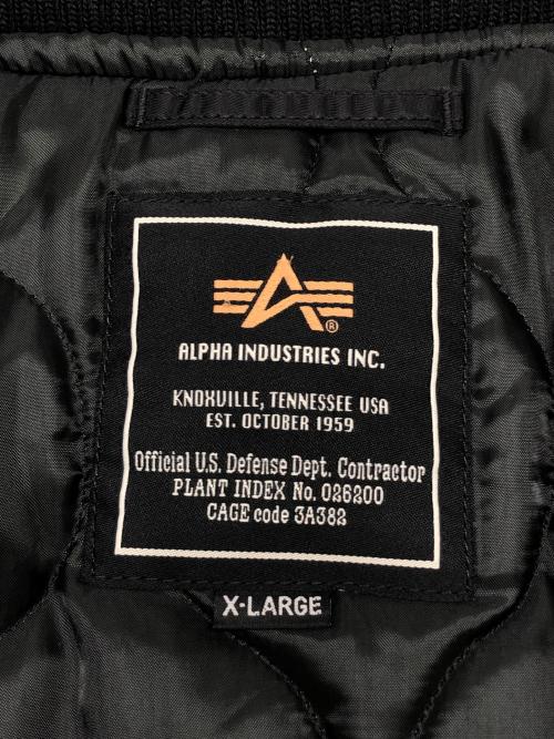 ALPHA（アルファ）ALPHA (アルファ) フライトジャケット ブラック サイズ:XLの古着・服飾アイテム