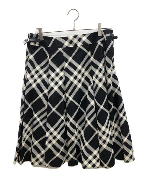 BURBERRY LONDON（バーバリーロンドン）BURBERRY LONDON (バーバリーロンドン) チェックスカート ブラック×アイボリー サイズ:46の古着・服飾アイテム