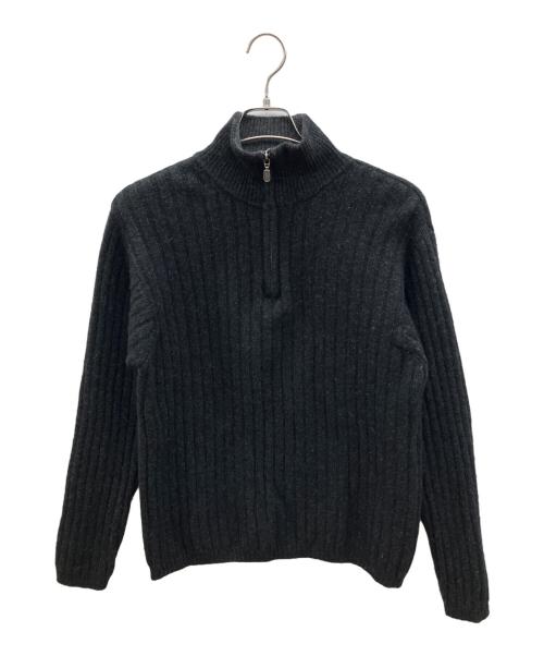 J.CREW（ジェイクルー）J.CREW (ジェイクルー) 90sハーフジップニット　古着 ブラック サイズ:Sの古着・服飾アイテム