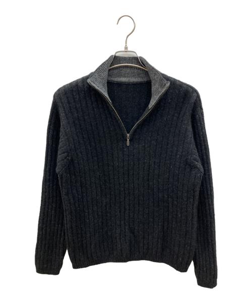 J.CREW（ジェイクルー）J.CREW (ジェイクルー) 90sハーフジップニット　古着 ブラック サイズ:Sの古着・服飾アイテム