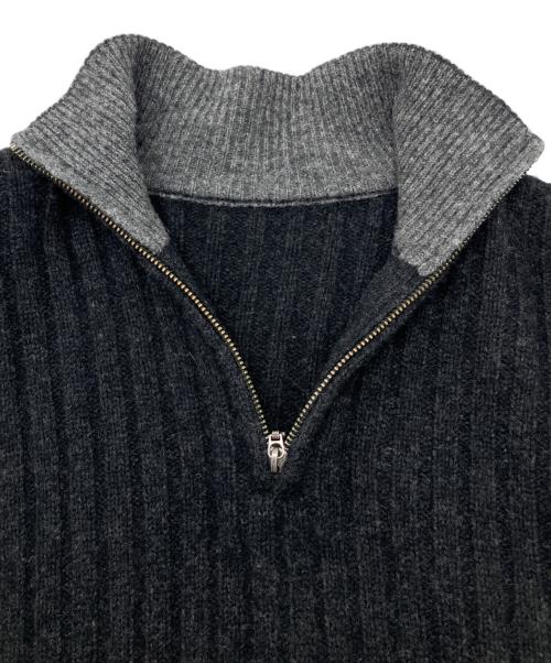 J.CREW（ジェイクルー）J.CREW (ジェイクルー) 90sハーフジップニット　古着 ブラック サイズ:Sの古着・服飾アイテム