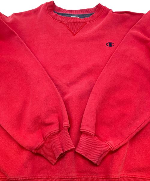Champion（チャンピオン）Champion (チャンピオン) 90sクルーネックスウェット 銀タグ 目無し 古着 レッド サイズ:Lの古着・服飾アイテム