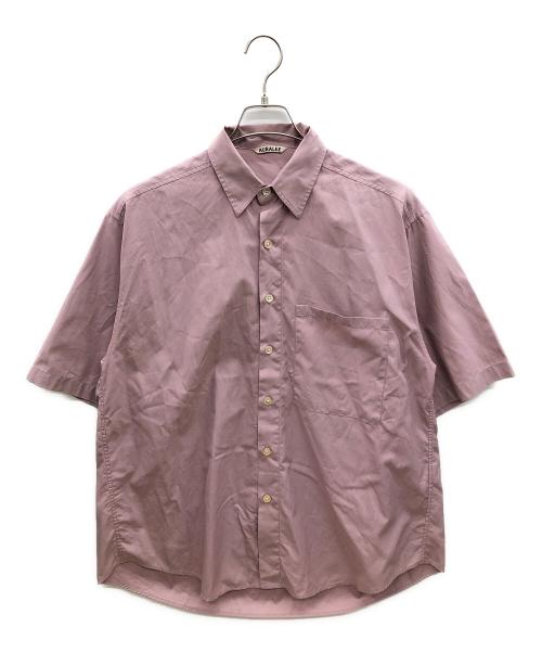 AURALEE（オーラリー）AURALEE (オーラリー) 半袖シャツ　WASHED FINX TWILL BIG HALF SLEEVED SHIRTS ピンク サイズ:3の古着・服飾アイテム