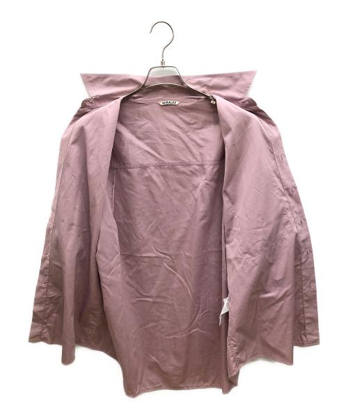 AURALEE（オーラリー）AURALEE (オーラリー) 半袖シャツ　WASHED FINX TWILL BIG HALF SLEEVED SHIRTS ピンク サイズ:3の古着・服飾アイテム