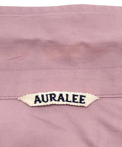 AURALEE（オーラリー）AURALEE (オーラリー) 半袖シャツ　WASHED FINX TWILL BIG HALF SLEEVED SHIRTS ピンク サイズ:3の古着・服飾アイテム