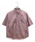 AURALEE（オーラリー）の古着「半袖シャツ　WASHED FINX TWILL BIG HALF SLEEVED SHIRTS」｜ピンク