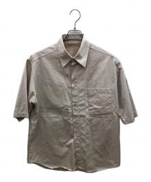 AURALEE（オーラリー）の古着「WASHED FINX HERRINGBONE HALF SLEEVED SHIRTS」｜ベージュ