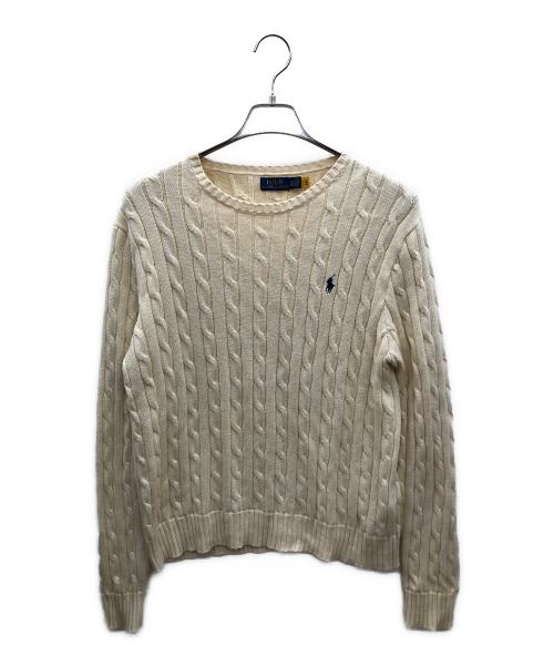POLO RALPH LAUREN（ポロ・ラルフローレン）POLO RALPH LAUREN (ポロ・ラルフローレン) 薄手ニット ホワイト サイズ:XLの古着・服飾アイテム