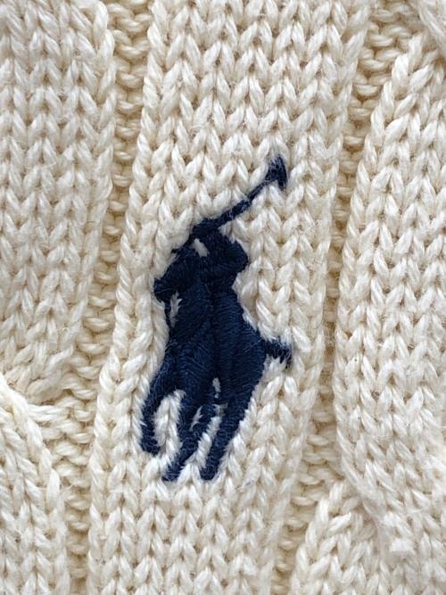 POLO RALPH LAUREN（ポロ・ラルフローレン）POLO RALPH LAUREN (ポロ・ラルフローレン) 薄手ニット ホワイト サイズ:XLの古着・服飾アイテム