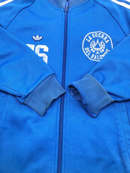 adidas（アディダス）adidas (アディダス) 90sトラックジャケット 黒タグ LA GUERRA DEL BALOMPIE 古着 ブルー サイズ:Ｍの古着・服飾アイテム